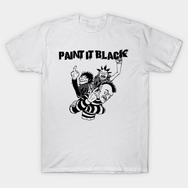 Punk Rock Man Of Paint It Black T-Shirt by samsa